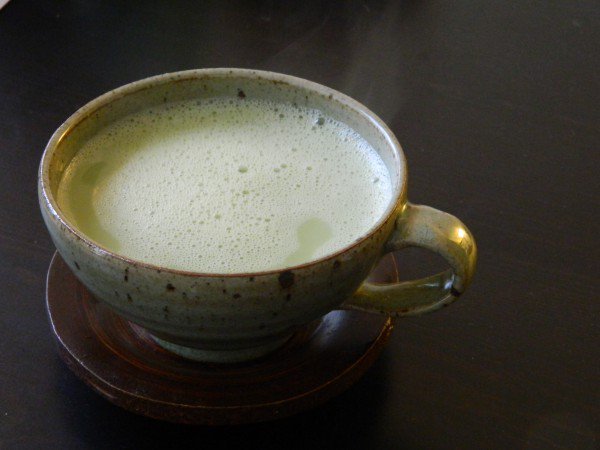 Almond milk and green tea