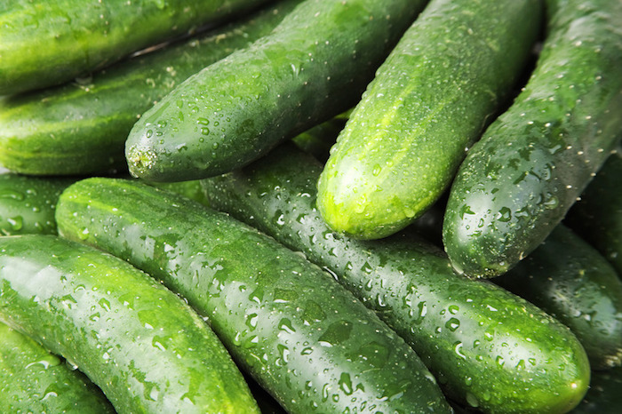 Cucumber vegetable removes toxins and is great for hair and skin
