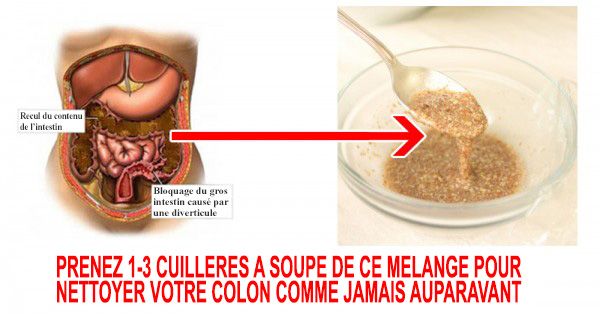 Mélange à 2 ingrédients pour nettoyer le côlon et évacuer les kilos de déchets de votre taille et de votre corps